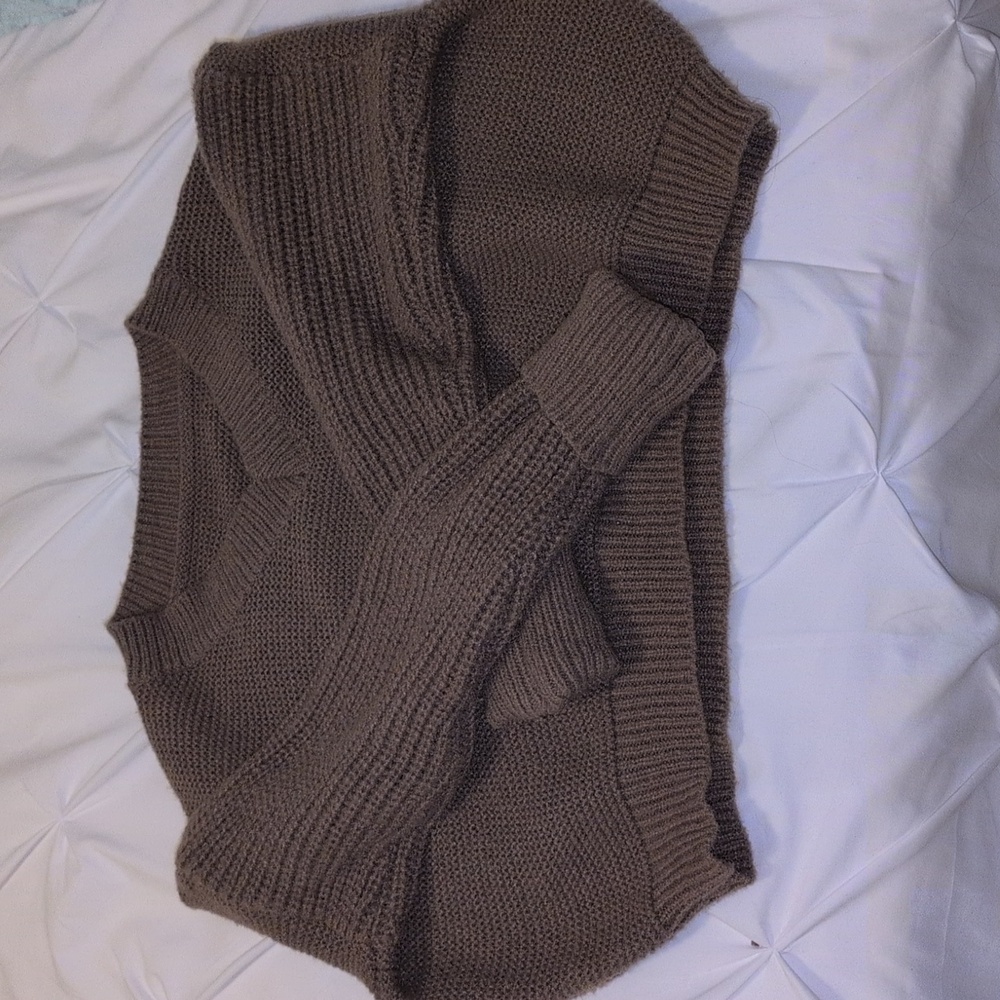 Commense V-Neck Sweater - Taupe - Picture 6 of 8